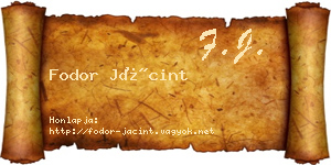 Fodor Jácint névjegykártya