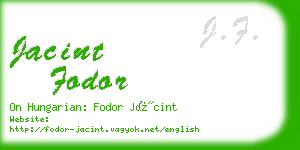 jacint fodor business card